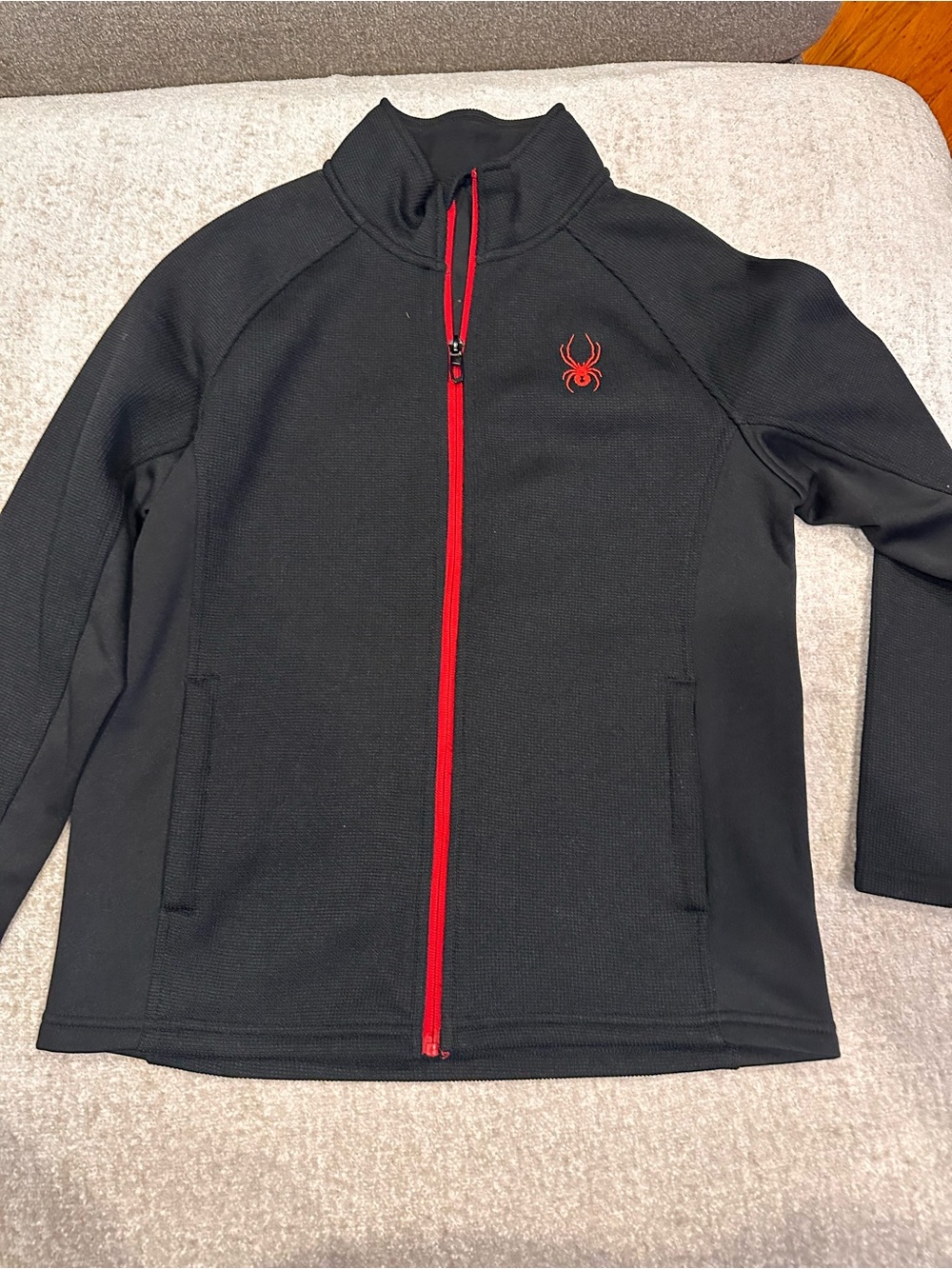 Spyder Black Jacket with Red Zip and Spider Logot new without tags